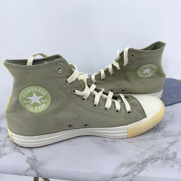 Converse Chuck Taylor All Star High Top Olive Green Sneakers 10 Retro Streetwear - Picture 6 of 8